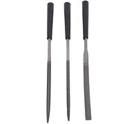 3 pcs Lime Aiguille Alliage Coupe En Acier Diamant Grit Manche En Plastique Plat Warding Carré Triangulaire Ronde Demi-Ronde LimeDurabilité