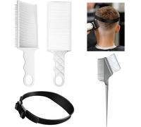 3 Pcs Men's Hair Comb,Men's Hair Brush and Hair Coloring Brush,Tail Comb With Hair Cutting Band,Hairdressing Appliances And Tools For Cutting Male Hairdressing