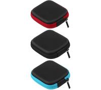 3 Pcs Mini Earphone Storage Case, Protective Case for Headphones, Hard Shell Zipper Storage Case, Mini Earphone Case, Multifunctional Carrying Case