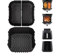 3 Pcs Moule Air Fryer, Accessoires Air Fryer pour Philips 2000 6,2l NA230EU,& Ninja Air Fryer AF180EU 6.2L,Réutilisable Plat Silicone Air Fryer pour Cosori TurboBlaze 5,5L/6L/6,2L (3 pcs)