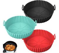 3 Pcs Moule Silicone,20cm Accessoires pour Friteuse à Air Comprimé de 3 à 5 Litres,pour Ninja Foodi Max Cosori Moulinex Tefal Micro