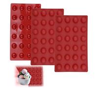 3 Pcs Moules à Chocolat Demi-ronds à 24 Cavités, Decoration Gateau, Moule Silicone, pour Chocolats, Gâteaux - Moules Antiadhésifs, Résistants aux Hautes Températures, Réutilisables et Polyvalents