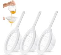 3 Pcs Passette Cuisine, 100/200/400 Mailles Tamis Filtre, Filtre à Tamis Fin, Tamis De Cuisine à Mailles Fines, Passoire Mailles Avecpoignée, pour Jus, Lait, Café, Lait de Soja