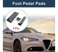 3 Pcs Pédales Automatiques Couvre-Pédales Accélérateur Pour Alfa SUV-Stelvio 2015-2018 Acier Inoxydable Ton Argenté