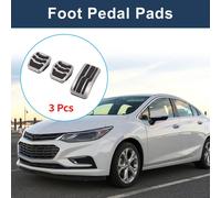 3 Pcs Pédales Manuel En Acier Inoxydable Couvre-Pédales D'accélérateur Pour Ford Focus MK2 2004-2011 Ton Argenté