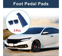 3 Pcs Pédales Manuel Pied Pédales Accélérateur Couvre-Pédales Pour Honda Civic 2006-2009 Alliage Aluminium Bleu