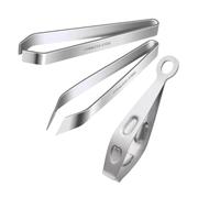 3 Pcs Pince à Arêtes/désarêter Pincette pour Poisson Acier Inoxydable Professionnelles et Polyvalentes - Pinces Plates, Obliques et Pointues pour Chefs et Cuisine Domestique, 11.5 cm de Longueur