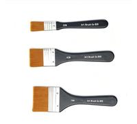 3 pcs pinceaux Peinture Plats en Nylon pour Mur Aquarelle Quotidien
