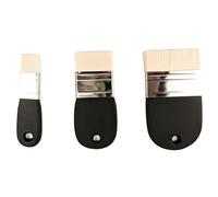 3 PCS Pinces PIEURS du Peinture Court Court Brosse PALDLE Flat PALDLE pour l'huile Et Les Pinceaux À Palette Plate en Acrylique