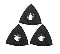 3 Pcs Plateau de Ponçage Triangle pour Outil Multifonction Oscillant, ABS et Acier Inoxydable - Libération Rapide, Compatible Multi - Marques, Facile à Installer