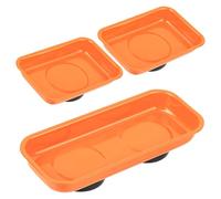 3 Pcs Plateaux Magnétiques pour écrous et Boulons, Plateau Magnétique en Acier Inox pour Outils Mecanique Automobile Forets, Clous, Vis Outils Métalliques(9,5 x 6,5 x 2,5 cm,15 x 6,5 x 2,7 cm)