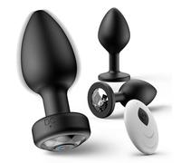3-PCS Plug Anal Silicone Vibrant Kit Télécommande 10 Modes Masseur Prostatique Étanche USB Rec Style Dos Intime