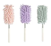 3 Pcs Plumeau Poussière Telescopique，Brosse à poussière réglable，pour Nettoyage Ventilateur de Plafond Toile d'Araignées.