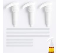 3 PCS Pompe Sirop,Pompe à Sirop avec Tubes Longs Et Courts,Distributeur De Sirop Réutilisable Compatible Bouteilles 500 ML Et 1000 ML,Pompe Doseuse Précise pour Boissons Et Préparations