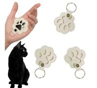 3 PCS Porte-clés Commémoratifs en Cuir Blanc en Forme de Patte de Chien et Chat - Porte-clés pour Ranger les Poils d’Animaux, à Souvenirs pour Poils de Chien et Chat, Cadeau pour Amoureux des Animaux