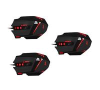 3 pcs Pro Gaming Mouse Wire Mouse Gamng Mouse Gamer Mouse Black Mouse Optical Mouse USB Mouse Button Mouse T- Mouse USB Wired Gaming Mouse Optical USB Wired Mouse Private Model (Couleur : Noirx3pcs, S