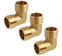 3 PCS Raccords Coudés en Laiton 3/4 Pouce, 90° Étanchéité Filet Coude, Raccords Plomberie Multicouche