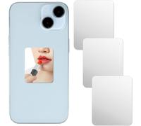 3 Pcs Rectangle Mirror Stickers Cell Phone Acrylic Charm Makeup Adhesive Back Mirror Back Mirror For Phone