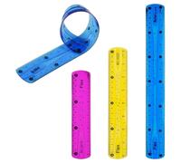 3 Pcs Regle Regle Pliable,Regle 30/20/15cm Flexible Set Règle Multicolore Regle 20cm Pliable Règle Regle 15 Cm Avec Graduation En Pouces Et Centimètres Pour École Papeterie Étudiants