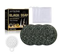 3 Pcs Savon d'Épilation Gris Naturel Soap Cover Savon Couverture Grise Réparation Et Efficace Savons De Couverture Des Cheveux Soap Cover For Grey Hair Avec Filet Moussant Brosse à Shampoing