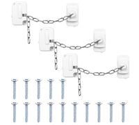 3 Pcs Securite Fenetre Enfant, Bloque Fenetre Enfant, verrous de sécurité pour fenêtres PVC réglables et auto-adhésifs, pour réfrigérateur, placards, tiroirs, vis incluses