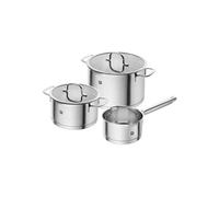 ZWILLING Batterie de cuisine TrueFlow 3 pièces Inox Couvercle verseuse Induction Argent