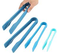 3 Pcs/Set Multifonctionnel Pince En Silicone Alimentaire De Cuisine En Plastique Pain Pinces Non-slip Cuisson Clip Pince BARBECUE Salade Outils Grill ustensiles de cuisine-6/8/ 10 pouces (Blue)