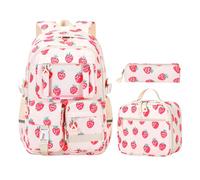 3 PCS Set Sac à Dos avec Sac à Lunch Casse Crayon pour Enfants pour Les Filles pour Filles