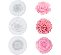 3 Pcs Silicone Mold Candle Molds Silicone Molds Rose Carnation Peony Candle Mold Candle Molds For Watering Flowers 3d