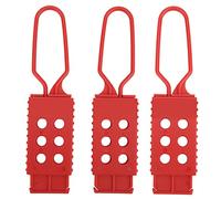 3 Pcs Tagout Lockout Hasp, Safety Tagout Hasp Red Lock Hasp Isolated Lock Hasp Reliability For Electrical Isolation Locking