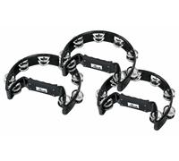 3 pcs Tambourine 16 Cymbalettes Demi Luna Plastique Instrument à Main Percussion