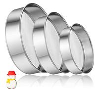 3 Pcs Tamis à Farine Rond en Acier Inoxydable 6 Pouces et 8 Pouces 60 Mailles 7 Pouces 40 Mailles Tamis à Mailles Fines pour Cuire au Four Décorer des Gâteaux, Tartes, Pâtisseries
