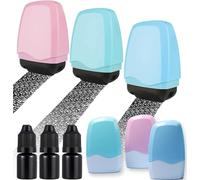 3 Pcs Tampon Confidentiel Roulant avec 3 Recharges d'Encre, Tampon Sécurité de Protection Contre le Vol d'Identité, Timbre à Rouleau pour Protection Linformation, Données, Adresse Vie Privée