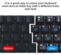 3 Pcs Universal Keyboard Stickers Replacement for Laptop Keyboard Office Keyboard Keyboard Laptop Alphabet Keyboard (Russian-2)
