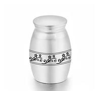 3 Pcs Urnes Miniatures pour Cendres Humaines - Conteneur de Commémoration, Urne Funéraire Métallique pour Animaux de Compagnie, Argent(A09)