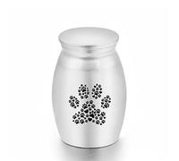 3 Pcs Urnes Miniatures pour Cendres Humaines - Conteneur de Commémoration, Urne Funéraire Métallique pour Animaux de Compagnie, Argent(A07)