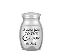 3 Pcs Urnes Miniatures pour Cendres Humaines - Conteneur de Commémoration, Urne Funéraire Métallique pour Animaux de Compagnie, Argent(A22)