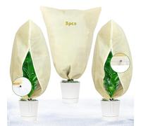 3 PCS Voile D'hivernage Plante, 100 x 80 cm Housses de Protection pour Plantes, Housse hivernage pour Plantes, Housse d'hivernage Plante Réutilisable, protège Les Arbres du Froid et du Vent nuisibles