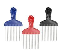 3 Peignes À Fourche, Plusieurs Rangées De Dents De Peigne, Outils De Peigne À Cheveux, Massage Pour Enlever Les Cheveux Flottants, Peigne À Cheveux Bouclés Africains.