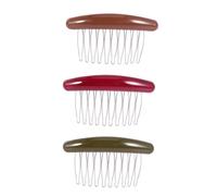 3 Peignes Latéraux Antidérapants à Dents Larges en Acrylique | Lot de 3 Pièces, Style Classique Simple Coréen, Accent Décoratif, pour Coiffures Élégantes et Cheveux Longs Couleur Aléatoire