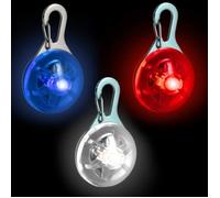 3 Pendentifs LED Lumineux Clignotant Nuit Sécurité visibilité chien Jogging Cyclistes sac à dos cartable ou pousette enfant