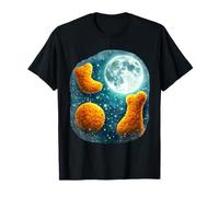 3 pépites de Poulet Hurlant à la Lune drôle Bizarre maudit Meme T-Shirt