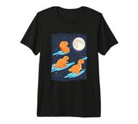 3 pépites de Poulet Hurlant à la Lune drôle Bizarre maudit T-Shirt Haut de Gamme