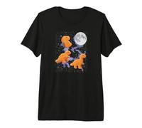 3 pépites de Poulet Hurlant à la Lune drôle Bizarre maudit T-Shirt Haut de Gamme