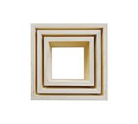 3 petites étagères carrées en bois 22 x 22 x 8 cm - Graine Créative