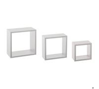 Paris Prix – Étagères murales – Cube – Lot de 3 – Petit modèle – Blanc (15/20/25 cm)