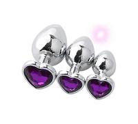 3 Pezzi In Acciaio Inossidabile A Forma Di Cuore Pilates Trainer (Viola Scuro), Diverses Dimensioni Per La Casa, Regalo Per Coppiak5 Ref: 5645