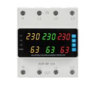 3 Phase 220-380v Voltage Relay 63A Changeover Switch Overvoltage/Undervoltage/Overcurrent/Phase Loss Protection Keep