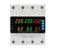 3 Phase 220-380v Voltage Relay 80A Changeover Switch Overvoltage/Undervoltage/Overcurrent/Phase Loss Protection Keep