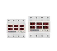 3 Phase 380V Adjustable Over Under Voltage Current Limit Protection Monitor Relays Protector Voltmeter Ammeter Phase Sequence NWPNLXEA(100A without N 380V)